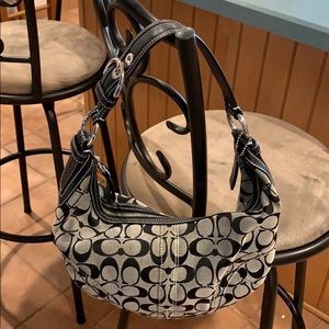 Coach Signature Small Hobo Bag, Black